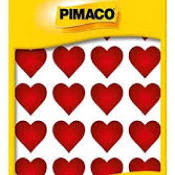 Etiqueta Pimaco Coração Vermelho 18,79mm  com 100 Etiquetas 19,79mm
