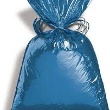 Saco para Presente 30x45cm - Metalizado Azul - Cromus - Valor por Unidade