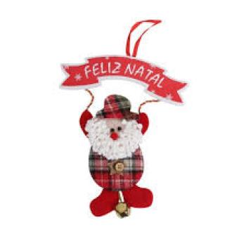 Enfeite de Pendurar Boneco com Botão Placa 20cmx25cm - Master