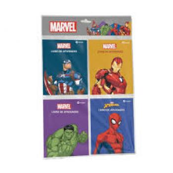 Mini Livro de Atividades 4 Peças Marvel