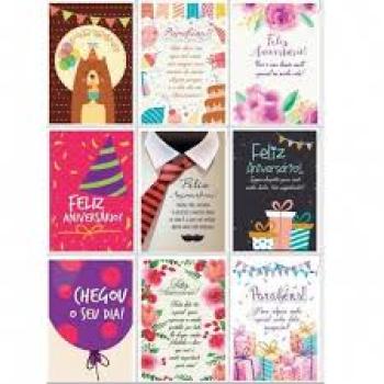 Cartão de Felicitações 10x5cm x 15,00 cm Diversos - Bello Cards