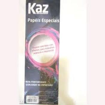 Papel Couche Brilho 150g/m2  com 25 folhas - Kaz