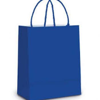 Sacola Kraft Azul 26,5x31x10 - Zamberetti