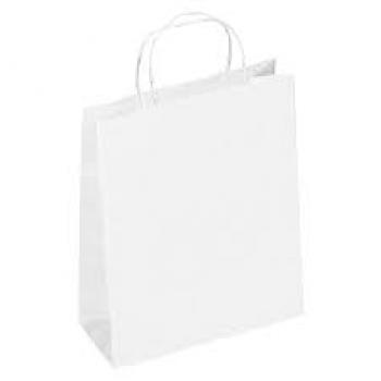 Sacola de Papel S01 - Zamberetti - 18x25x9,5 - Branca