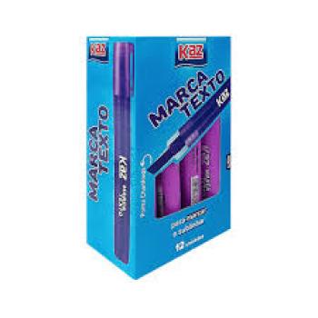 Pincel Marca Texto Lilas com Ponta Chanfrada Kaz - Valor por Unidade