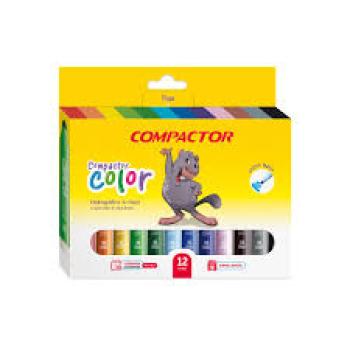 Caneta Hidrocor 12 Cores Compactor Color
