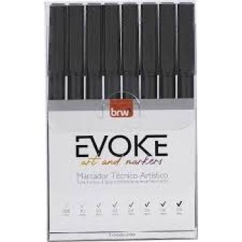 Marcador Artístico Técnico com 8 Unidades  BRW