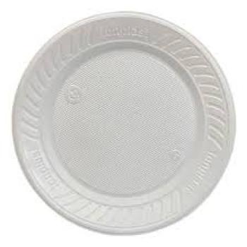 Prato Liso 15cm Branco com 10 Unidades - Kid Art
