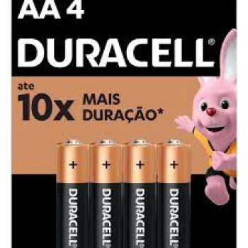 Pilha Alcalina Duracell AA Blister 4 Unidades