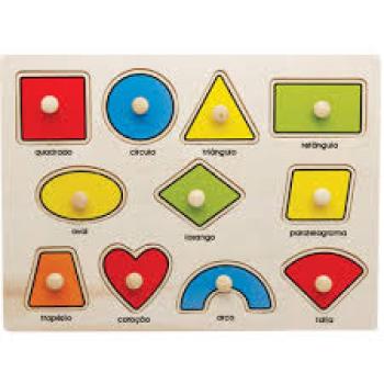 Brinquedo Pedagógico Madeira Encaixe Divertido Formas - Toy Mix