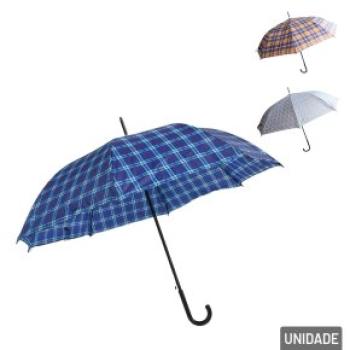 Guarda Chuva Automatico 115cm 8V Curvo Sortidos
