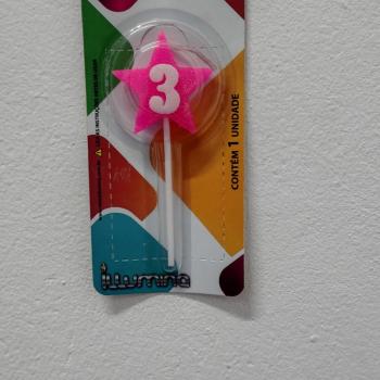Vela Estrela Rosa nr 3 Illumina
