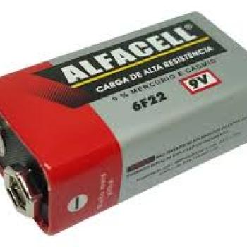 Bateria de Zinco 9v Alfacell 6F221