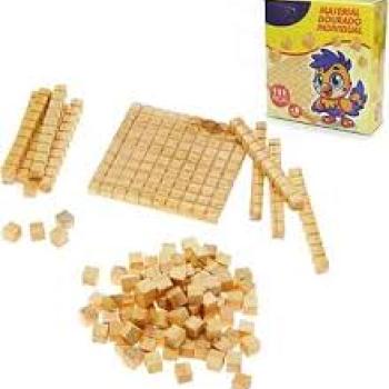 Material dourado Educativo c/111 Pecas Madeira - VPA