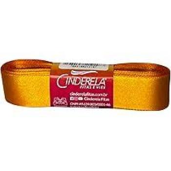 Fita de Cetim Tecida 22 m x 10 m  Amarelo Ouro Cinderela