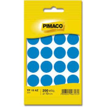 Etiqueta Pimaco TP-19mm Azul Manual com 200 Etiquetas
