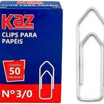 Clips para Papel Kaz Nr 3/0 - com 100 Unidades