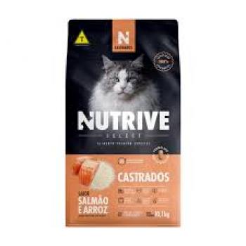 NUTRIVE GATOS SELECT CASTRADOS SALMÃO E ARROZ 10KG