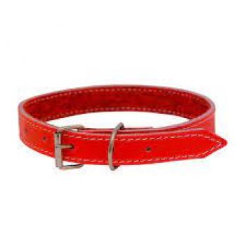 COLEIRA DE COURO FORRADA N6