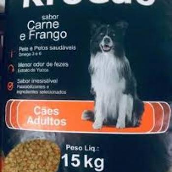 KROCÃO CÃES ADULTOS FRANGO E CARNE 15KG