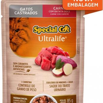 SPECIAL CAT SACHÊ GATOS CASTRADOS CARNE 85G