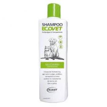 SHAMPOO PARA CÃES E GATOS ECOVET ANTIPULGAS E CARRAPATICIDA 500ML