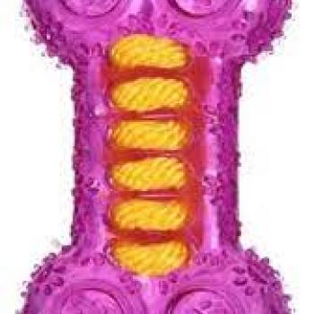 BRINQUEDO PLASTICO OSSO COM CORDA CORES DIVERSAS