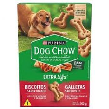DOG CHOW BISCOITOS CÃES ADULTOS MEDIO E GRANDE FRANGO 500G