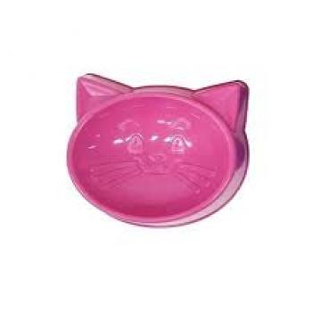 COMEDOURO CARA GATO ROSA 100ML