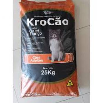 KROCÃO CÃES ADULTOS CARNE E FRANGO 25KG