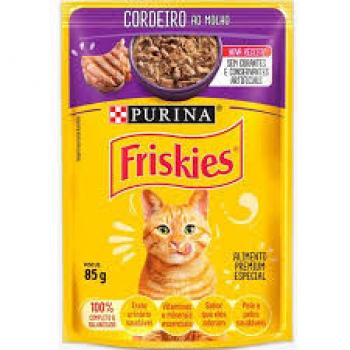 PURINA FRISKIES SACHÊ GATOS ADULTOS CORDEIRO AO MOLHO 85G