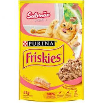 PURINA FRISKIES SACHÊ GATOS ADULTOS SALMÃO AO MOLHO 85G