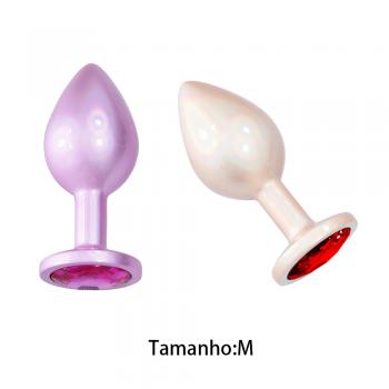 Plug Anal de Luxo com Pedra Acrílico M