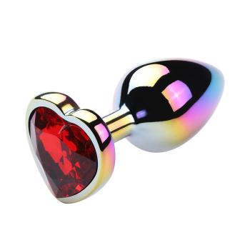 PLUG ANAL DE CORAÇÃO - COLORIDO - TAMANHO M