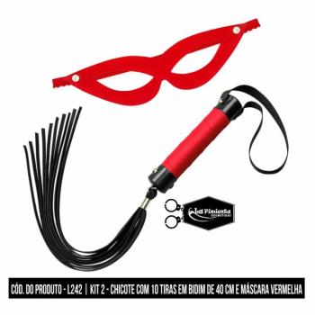 CHICOTE E MÁSCARA TIAZINHA – VERMELHO