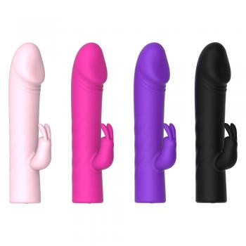 VIBRADOR RECARREGÁVEL MINI PÊNIS COM ESTIMULADOR CLITORIANO COM 10 MODOS DE VIBRAÇÃO