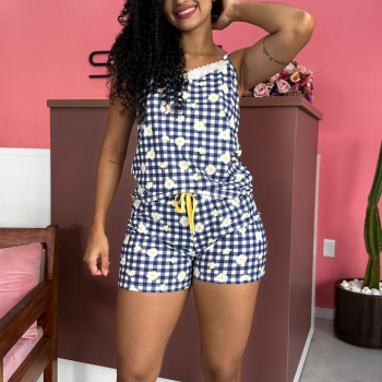 PIJAMA ALÇA MAGARIDAS