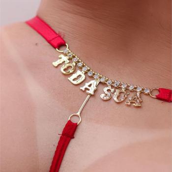 CALCINHA STRASS VERMELHO