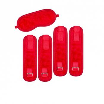 KIT BONDAGE PELÚCIA VERMELHO