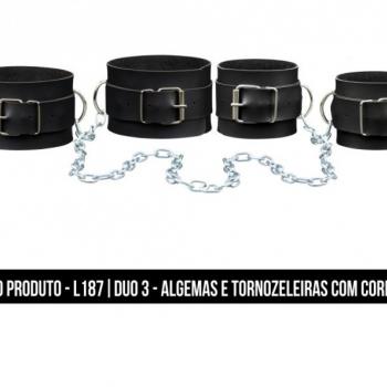 ALGEMA E TORNOZELEIRA COM CORRENTE