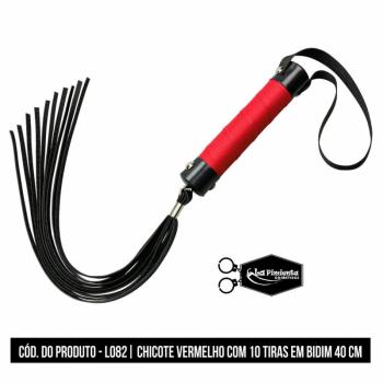 CHICOTE COM TIRAS DE 40cm VERMELHO