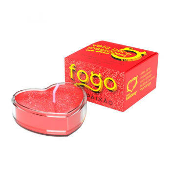 VELA FOGO DA PAIXÃO MASSAGEM BEIJÁVEL COM GLITTER 20G SEXY FANTASY