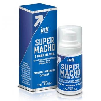 GEL SUPER MACHO O PODER DO AZUL POTENCIALIZADOR MASCULINO 17 ML INTT