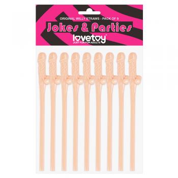 CANUDOS PÊNIS ORIGINAL kit/9 WILLY STRAWS BEGE - LOVETOY