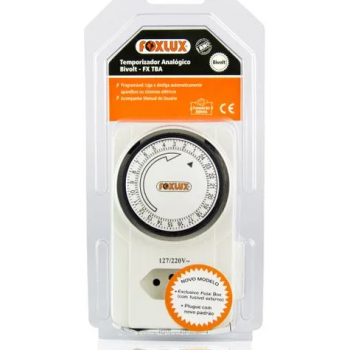 TIMER ANALÓGICO TEMPORIZADOR  FX TBA BIVOLT FOXLUX