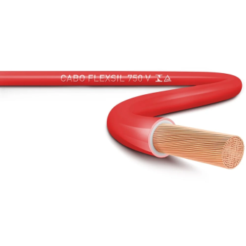 CABO FLEXIVEL 750V 10MM VERMELHO SIL