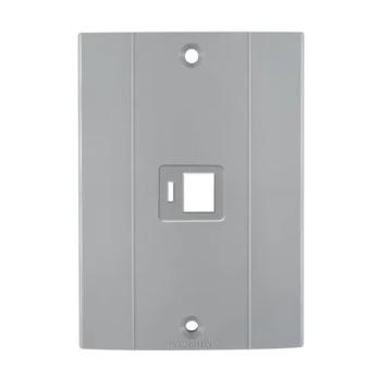 TAMPA 4X2 1 POSTO RJ EM TERMOPLASTICO CINZA ESCURO LINHA PLASTIBOX TRAMONTINA