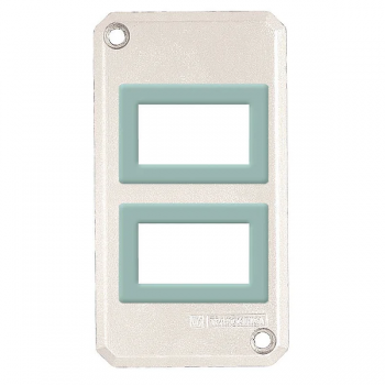 TAMPA 2 POSTOS HORIZONTAL MOD.LIZ/LUX2 EM ALUMINIO P/ CONDULETE 1 TRAMONTINA