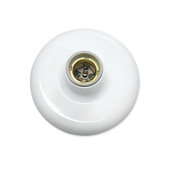 PLAFON SIMPLES BRANCO E27 COM SOQUETE DE PORCELANA 100W 250V