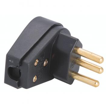 PLUGUE MACHO ANGULAR 2P+T 10A/250V PRETO TRAMONTINA